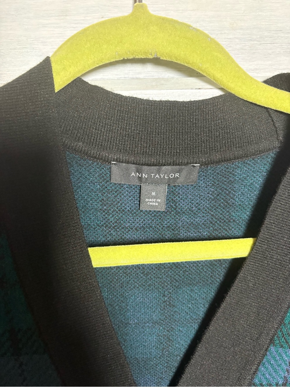 Ann Taylor Blackwatch Plaid Cardigan Preppy Grandpa Country Club Academia - Picture 9 of 10